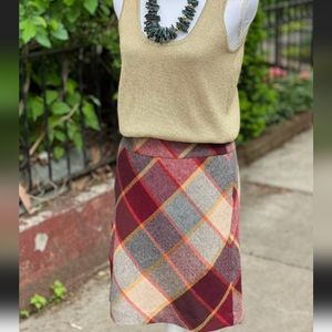 Bundle 2items/$26 -Talbots Plaid wool-blend Skirt